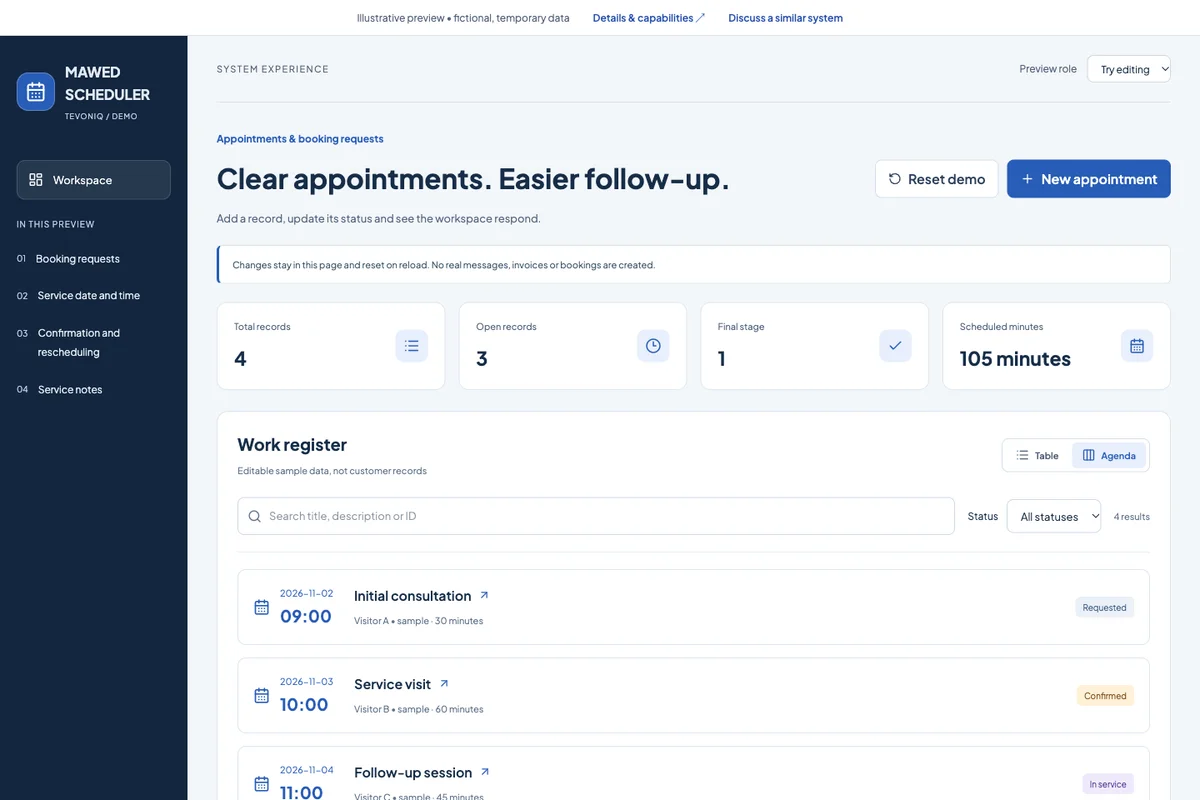 Appointments & booking requests